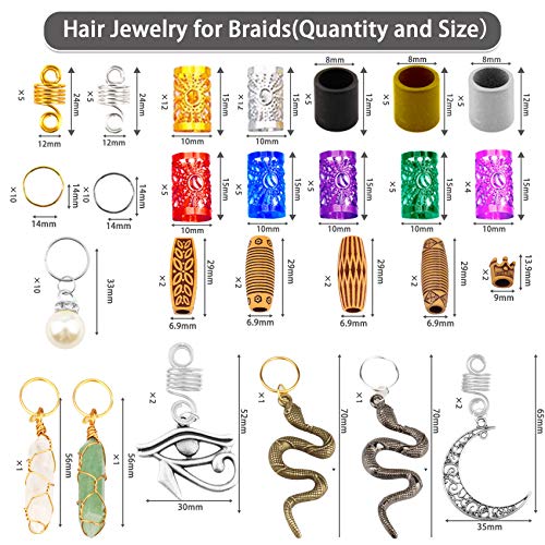 121pc Crystal Wire Charms for Braids Silver