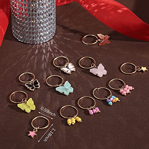 18 Pieces Butterfly Pendant Charms For Hair - Hair Plus ME