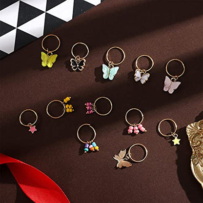 18 Pieces Butterfly Pendant Charms For Hair - Hair Plus ME