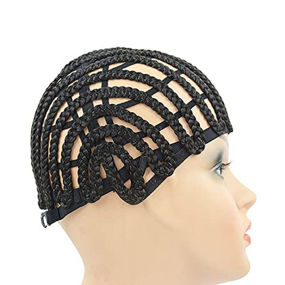 1Pc Black Braided Adjustable Wig Cap - Hair Plus ME