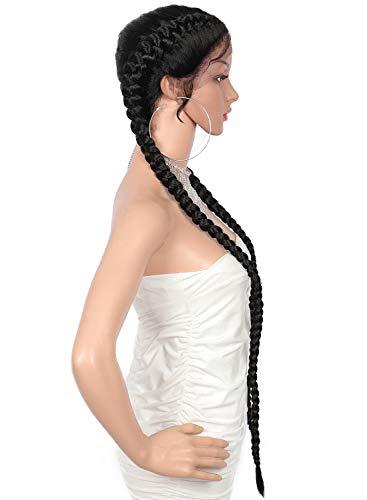 36” Extra Long Lace Front Dutch Twins Braided Wig with Baby Hair - Hair Plus ME