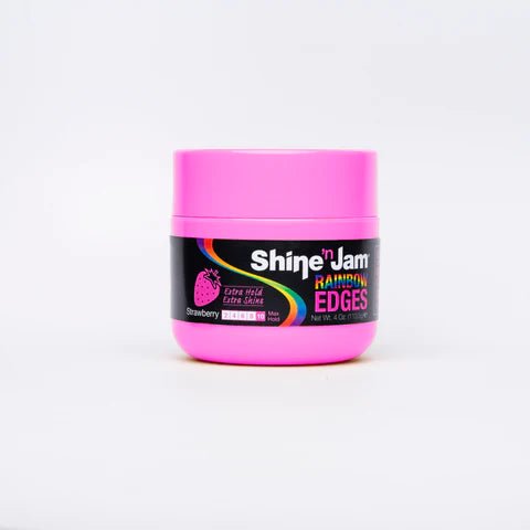 Ampro Shine 'n Jam Rainbow Edges Extra Hold 4 OZ - Strawberry - Hair Plus ME