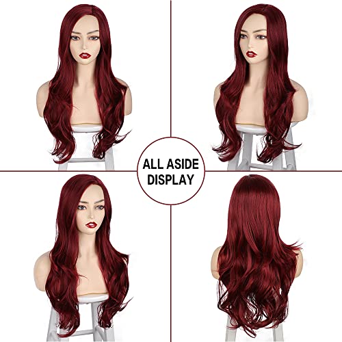 Cosplay Loose Wavy Red Mixed Purple Costume Wig - Hair Plus ME