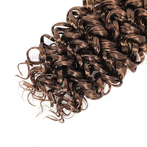 Dansama Beach Curl Water Wave Crochet Synthetic Hair Extensions (14 inch (Pack of 6), 1B, Plus) - Hair Plus ME