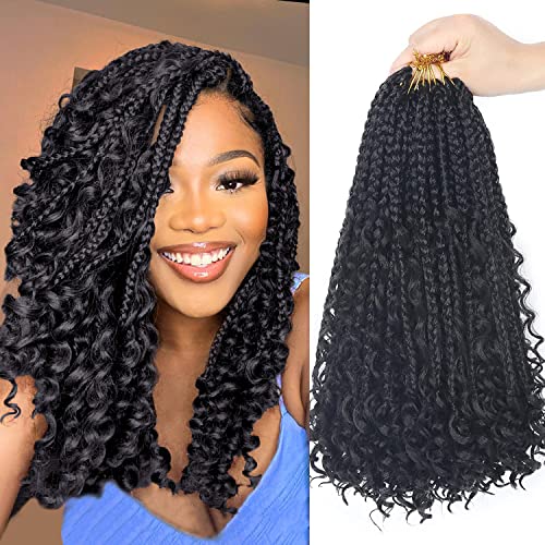 Goddess Box Braids Crochet Hair With Curly Ends 8 Packs in 1 - Hair Plus ME