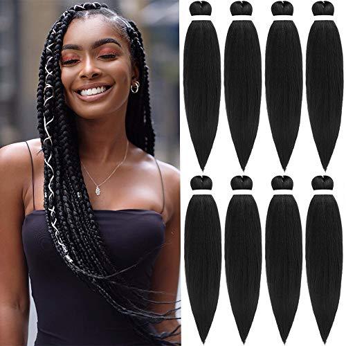 Hair Plus Me Pre Stretched Knotless Braiding Hair 26 inch (Pack of 8) / 1B/27