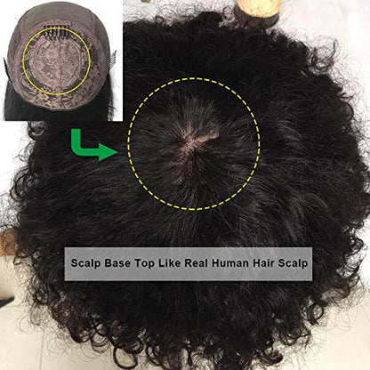 Human Hair Glueless Kinky Curly Wig 14" - Hair Plus ME