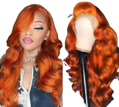 Icy Spicy Ginger Lace Front Body Wave Human Hair Wig - Hair Plus ME