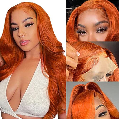 Icy Spicy Ginger Lace Front Body Wave Human Hair Wig - Hair Plus ME