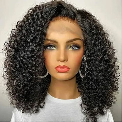 Mongolian Kinky Curly Human Hair 13x4 HD Transparent Lace Front Wig - Hair Plus ME