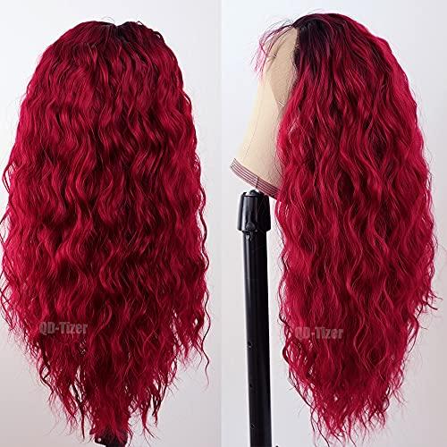 Ombre Burgundy Red Lace Front Wigs - Hair Plus ME