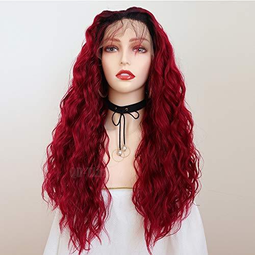 Ombre Burgundy Red Lace Front Wigs - Hair Plus ME