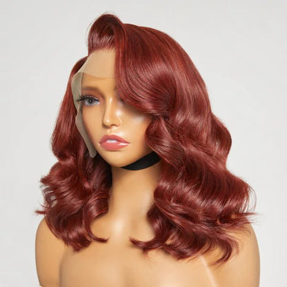 Phenix Copper Red Body Wave 13x4 Frontal Lace Wig Pre-plucked | Limited Design - Hair Plus ME