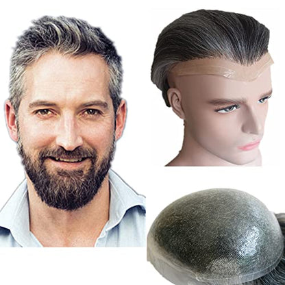 PU Skin Toupee Hair Replacement System For European Men - Hair Plus ME