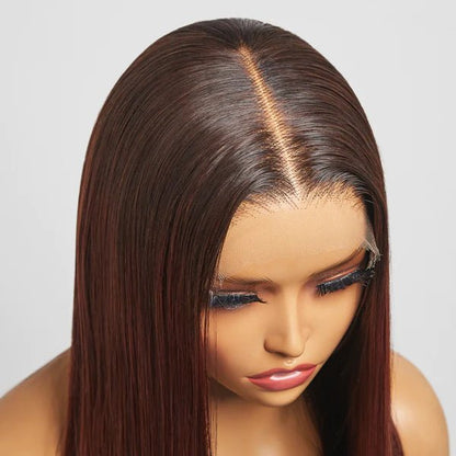 Reddish Brown Ultra Silky Straight Undetectable Glueless 5x5 Closure Lace Wig | Limited Design - Hair Plus ME