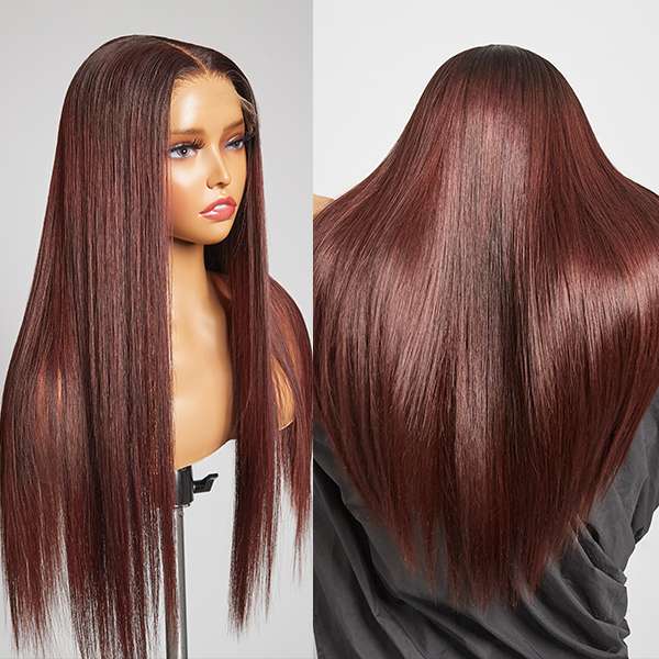 Reddish Brown Ultra Silky Straight Undetectable Glueless 5x5 Closure Lace Wig | Limited Design - Hair Plus ME
