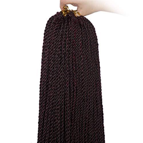 Senegalese Twist Crochet Hair Extensions 8Packs 34~35 Stands/Pack (22 Inch, 1B) - Hair Plus ME