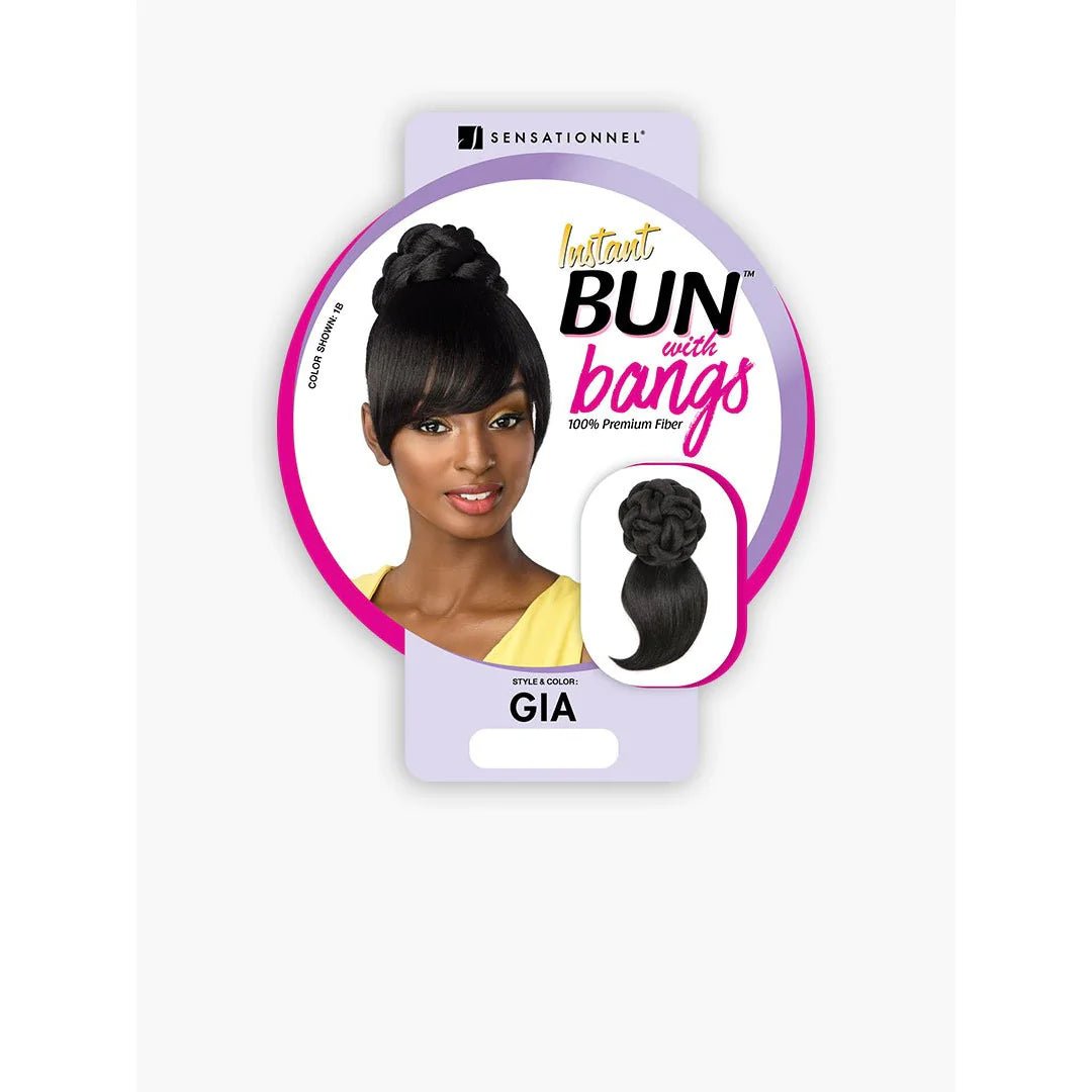 Sensationnel Instant Bun With Bangs - Gia - Hair Plus ME