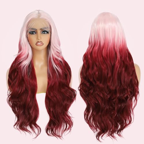 X-TRESS 28" Two tone Pink Lace Front Wig - Hair Plus ME